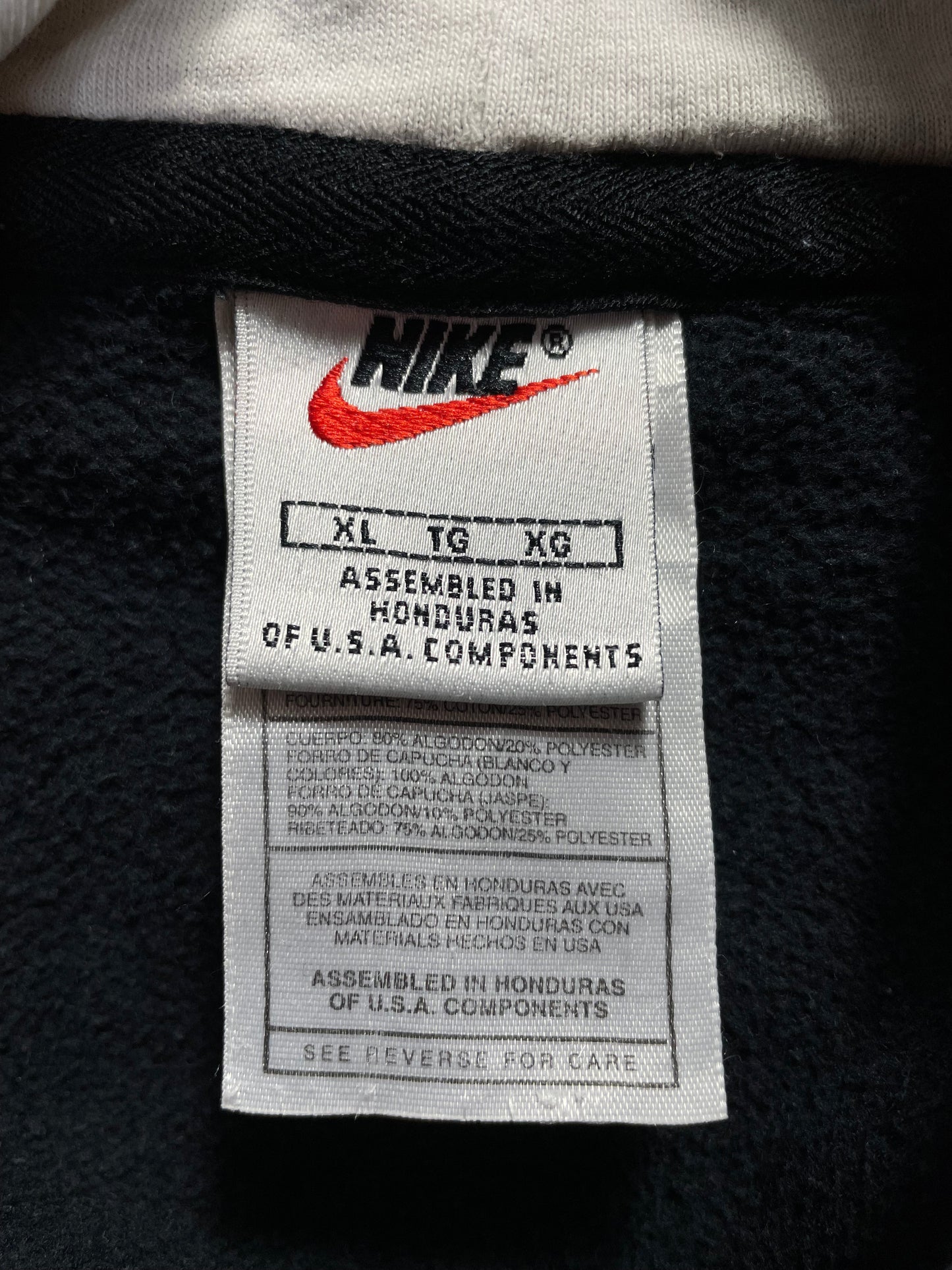 90’s Damaged NIKE Size XL Vintage Hoodie Sweat-shirt / E1540S