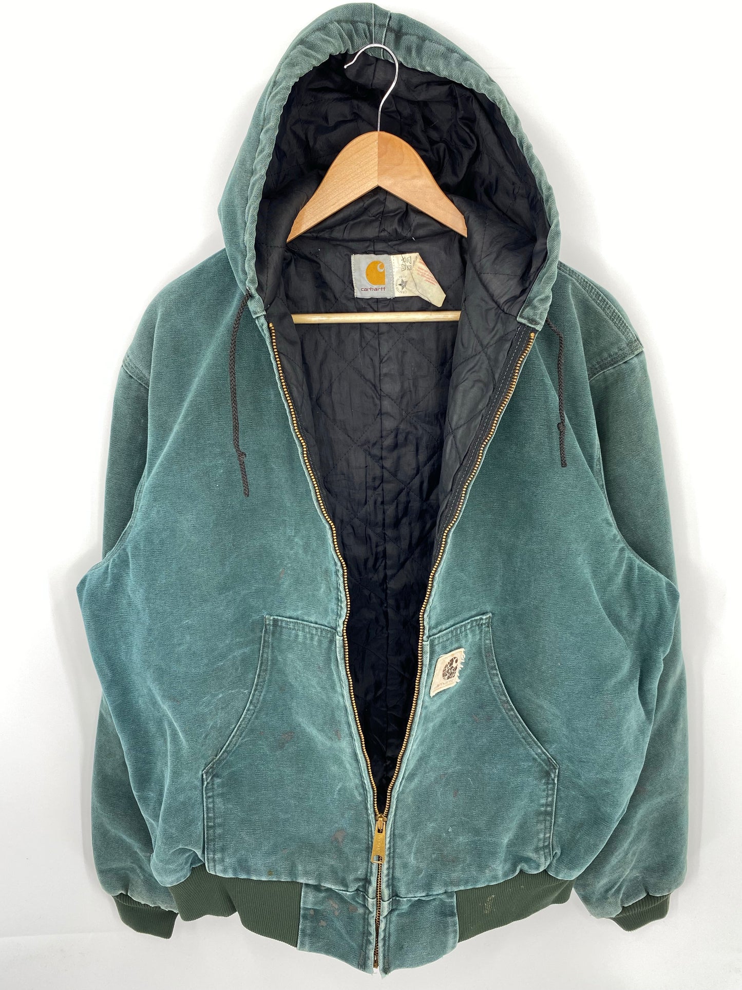 Vintage CARHARTT Size L Zip-up Hoodie Sweat-shirt Jacket / K8107
