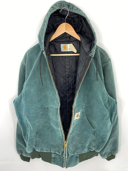 Vintage CARHARTT Size L Zip-up Hoodie Sweat-shirt Jacket / K8107