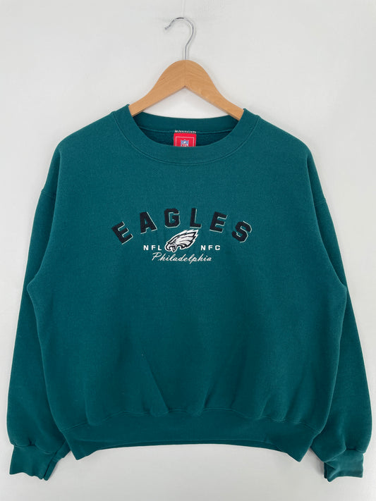 Vintage PHILADELPHIA EAGLES Size L NFL Sweat-shirt / E3240S