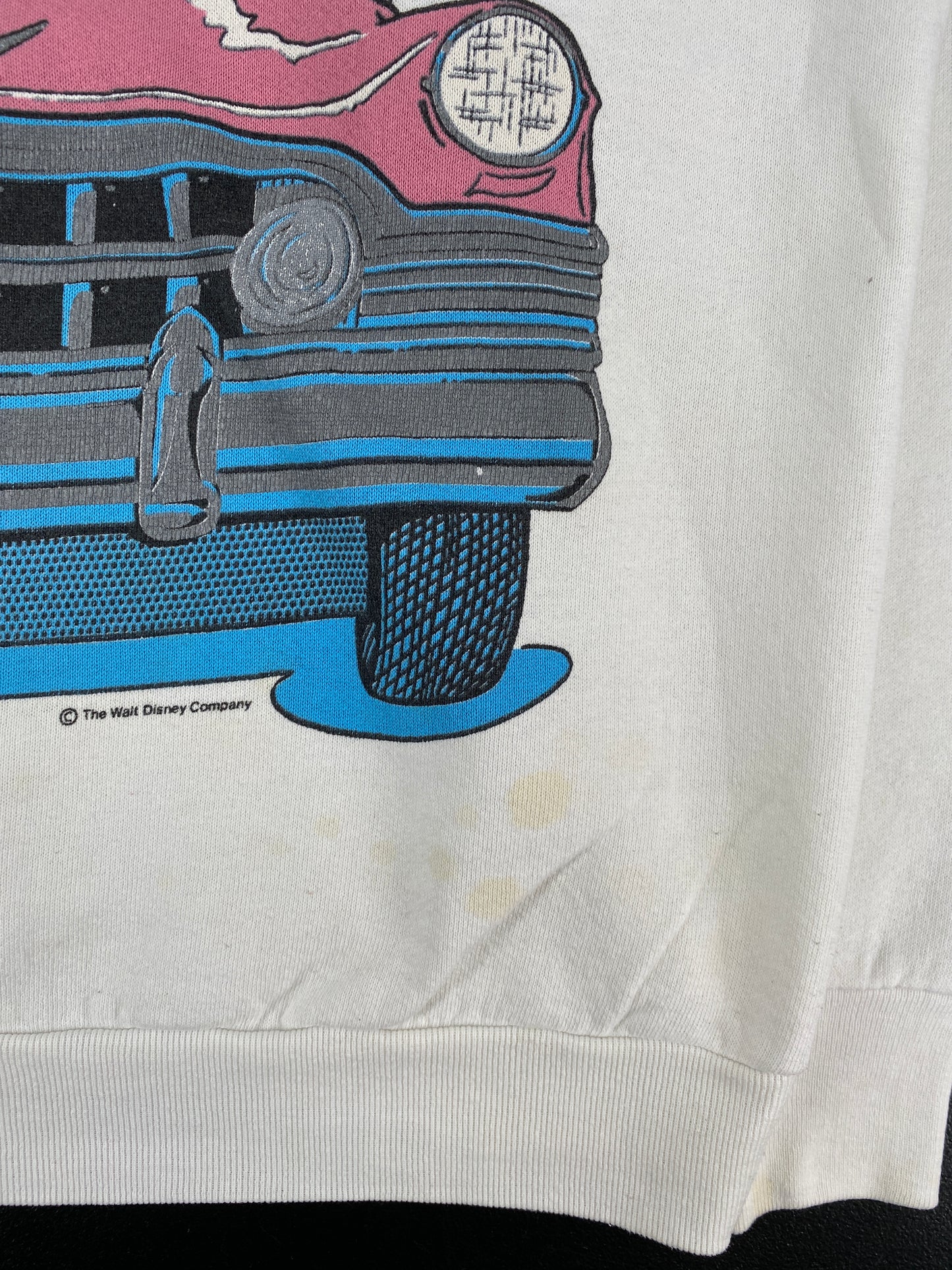 90's DISNEY MICKEY x MINNIE Made in USA Size L Vintage Sweat-shirt / A4859