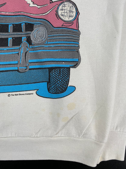 90's DISNEY MICKEY x MINNIE Made in USA Size L Vintage Sweat-shirt / A4859