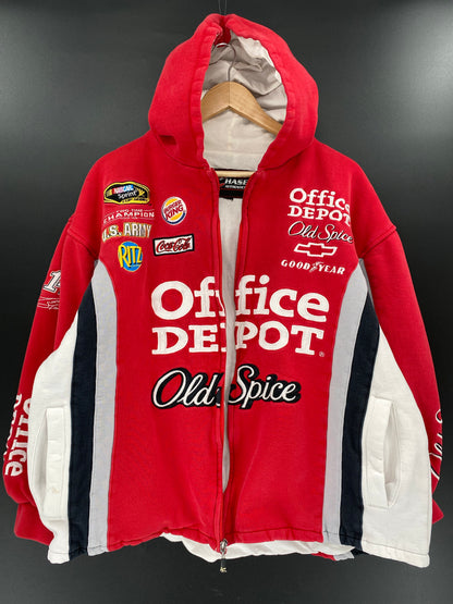 Vintage NASCAR OFFICE DEPOT OLD SPICE Size No tag (Approx.L) Racing Sweat- Shirts / K4908