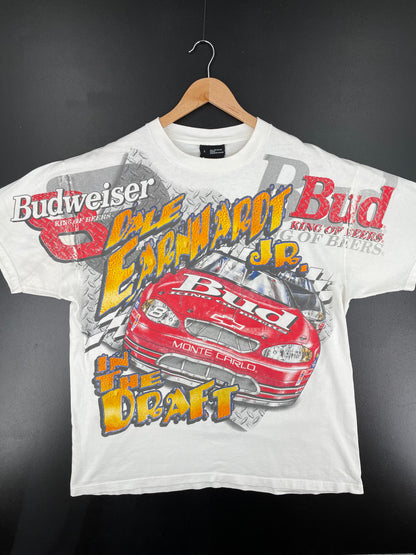 2000 DALE EARNHARDT JR. BUDWEISER Size L Vintage Racing T-Shirt / E3044T