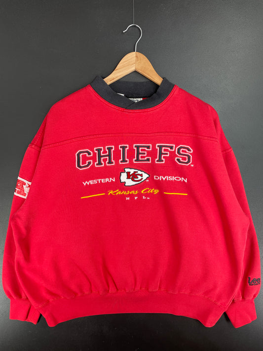 90's KANSAS CITY CHIEFS Size XL Vintage NFL Sweat-Shirt / E1520S