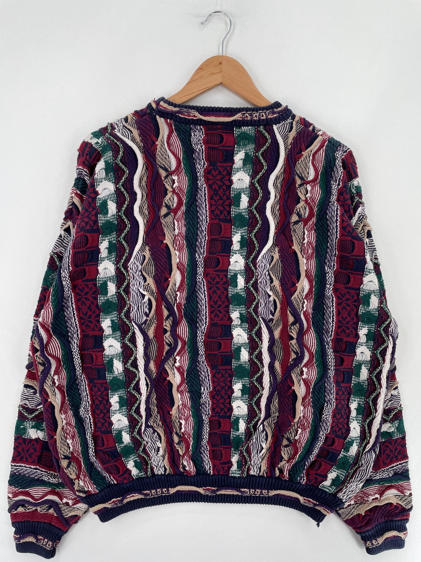 Vintage 3D COOGI Style Size L Cotton Knit Sweater / E4904K