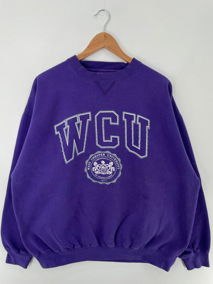 Vintage WCU WEST CHESTER UNIVERSITY Size XXL College Sweat-shirt / E188