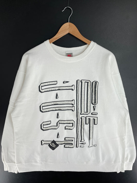 90's NIKE Silver Tag Made in USA Size L Vintage Sweat-shirt / E926