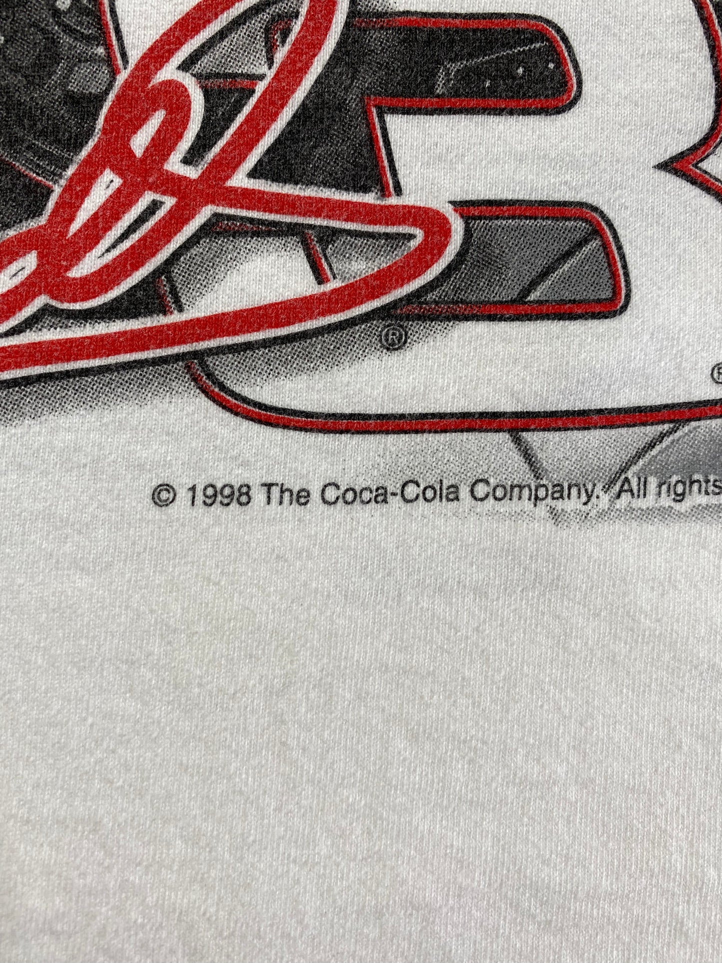 1998 NASCAR COCA COLA DALE EARNHARDT x DALE EARNHARDT JR Made in USA Size XL Vintage Racing T-Shirt / A962