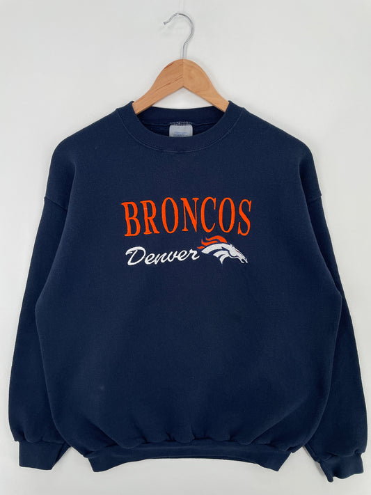 90’s DENVER BRONCOS Size L Vintage NFL Sweat-shirt / E18