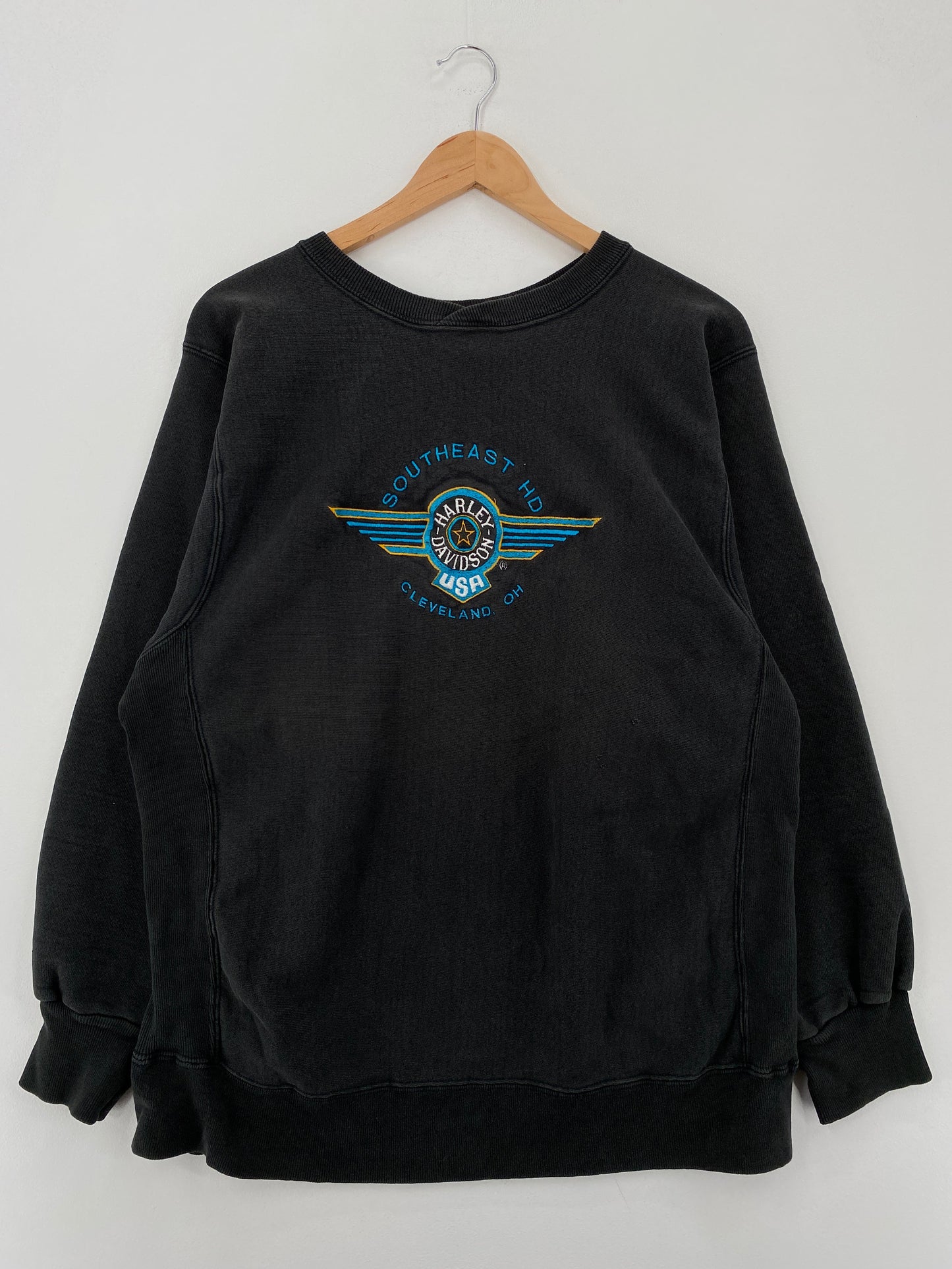 90’s HARLEY DAVIDSON Made in USA Size XL Vintage Sweat-Shirt / E732