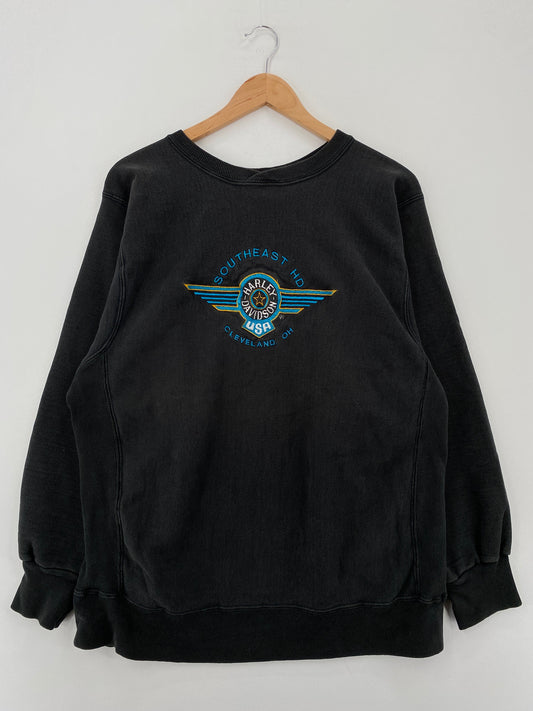 90’s HARLEY DAVIDSON Made in USA Size XL Vintage Sweat-Shirt / E732