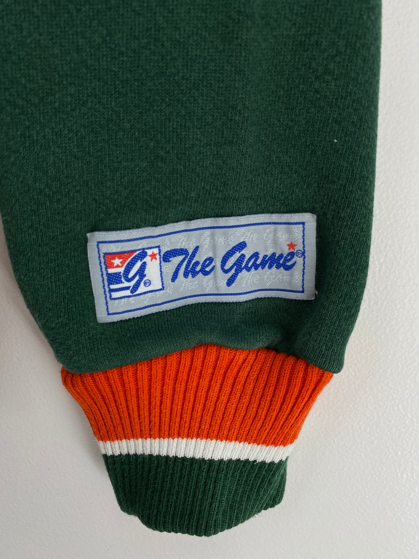 90's UNIVERSITY OF MIAMI Size XL Vintage NFL Turtleneck Sweat-Shirt / A5240