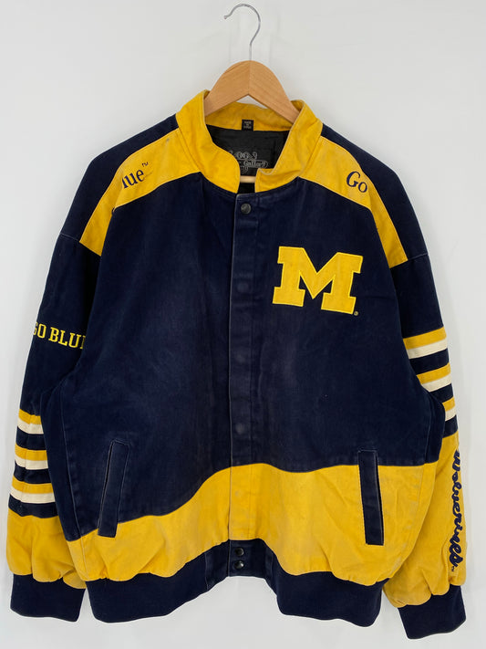 Vintage MICHIGAN WOLVERINES Size XXL Button Down Jacket / K6762