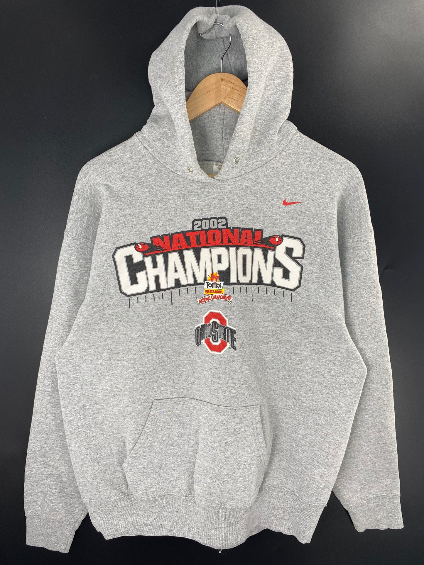 2002 NIKE OHIO STATE Size XL Vintage College Hoodie Sweat-Shirts/ K9949