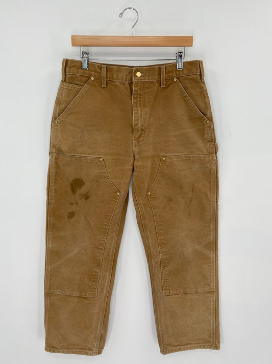 Vintage CARHARTT Size 34x30 Double Knee Duck Pants / K9059