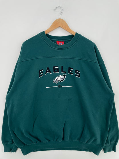 Vintage PHILADELPHIA EAGLES Size XL NFL Sweat-Shirt / E1179