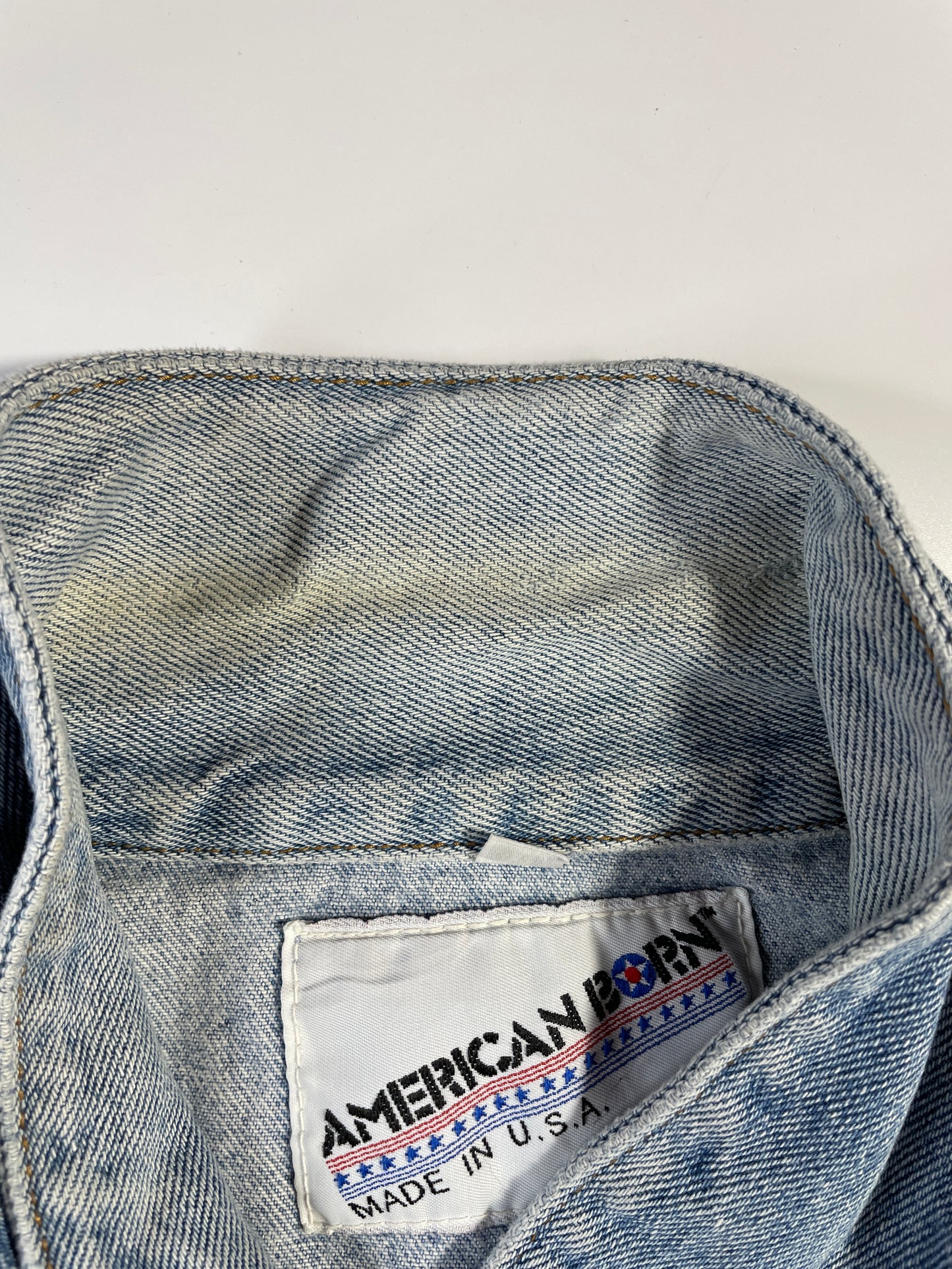 90's CAMEL Made in USA Size XL Vintage Denim Jacket / A9756