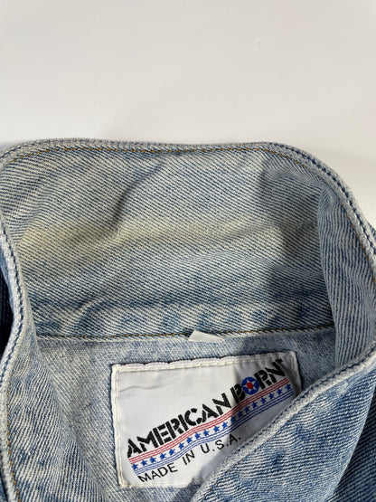 90's CAMEL Made in USA Size XL Vintage Denim Jacket / A9756