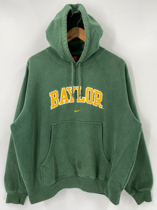 00' NIKE BAYLOR Size M Vintage Hoodie Sweat-Shirt / K4650