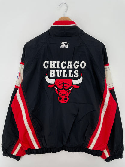 90's STARTER x CHICAGO BULLS Size XL Vintage NBA Nylon Jacket / A6834