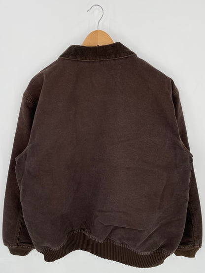 Vintage CARHARTT Size L Zip-up Sweat-shirt Jacket / K8111