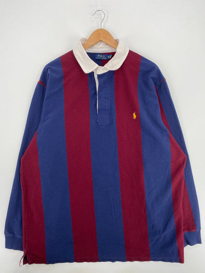 .Vintage POLO RALPH LAUREN Size XXL Rugby-Shirt / A6194