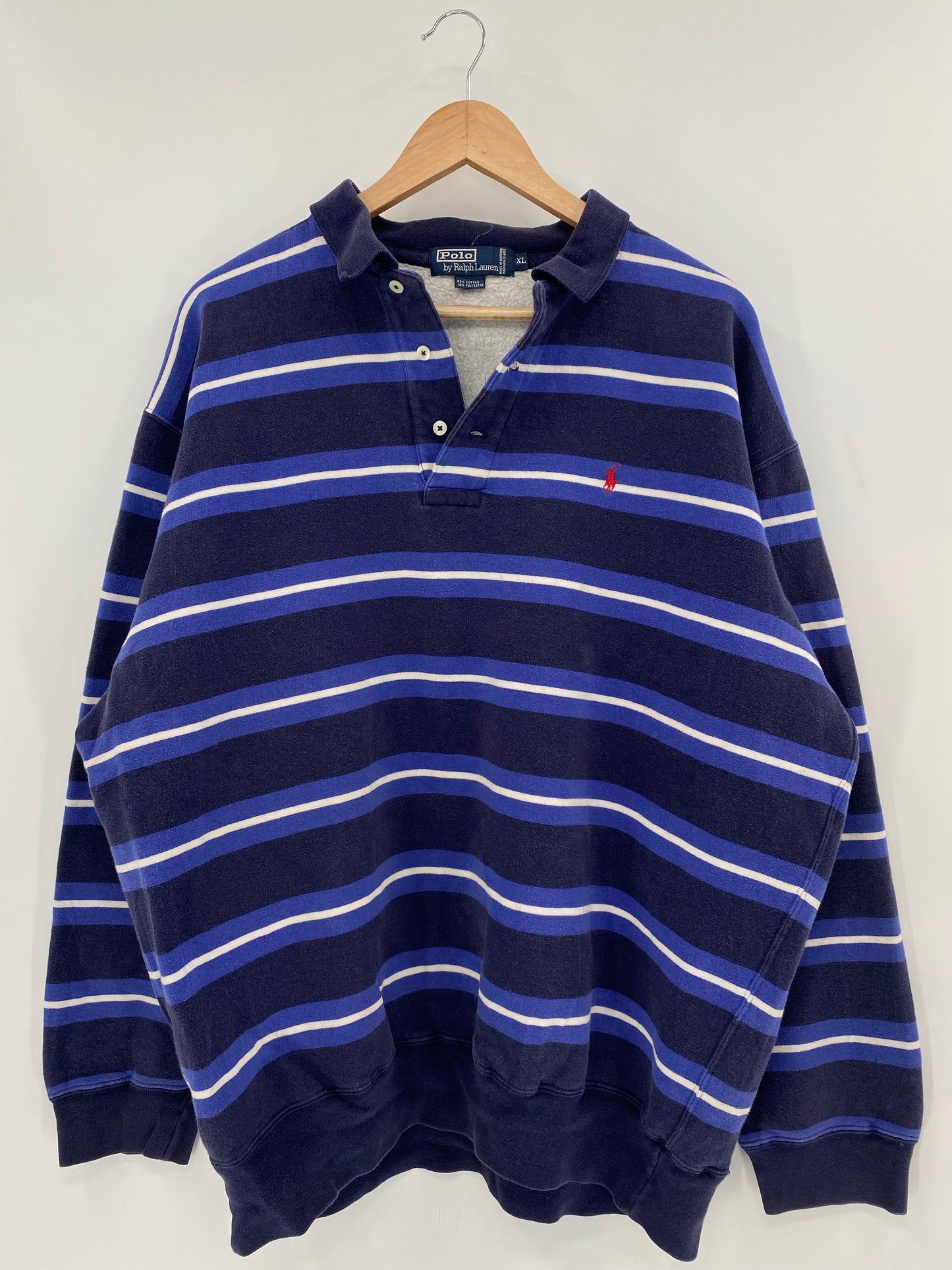 90's POLO RALPH LAUREN Size XL Vintage Button down Sweat-shirt  / K6432