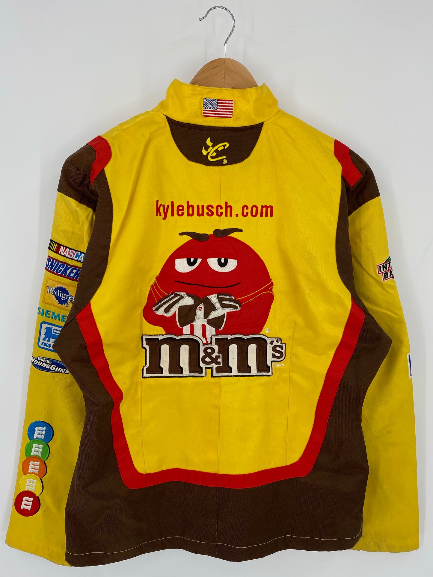 Vintage NASCAR M&M'S KYLEBUSCH Size Ladies XL Racing Jacket/ K6683