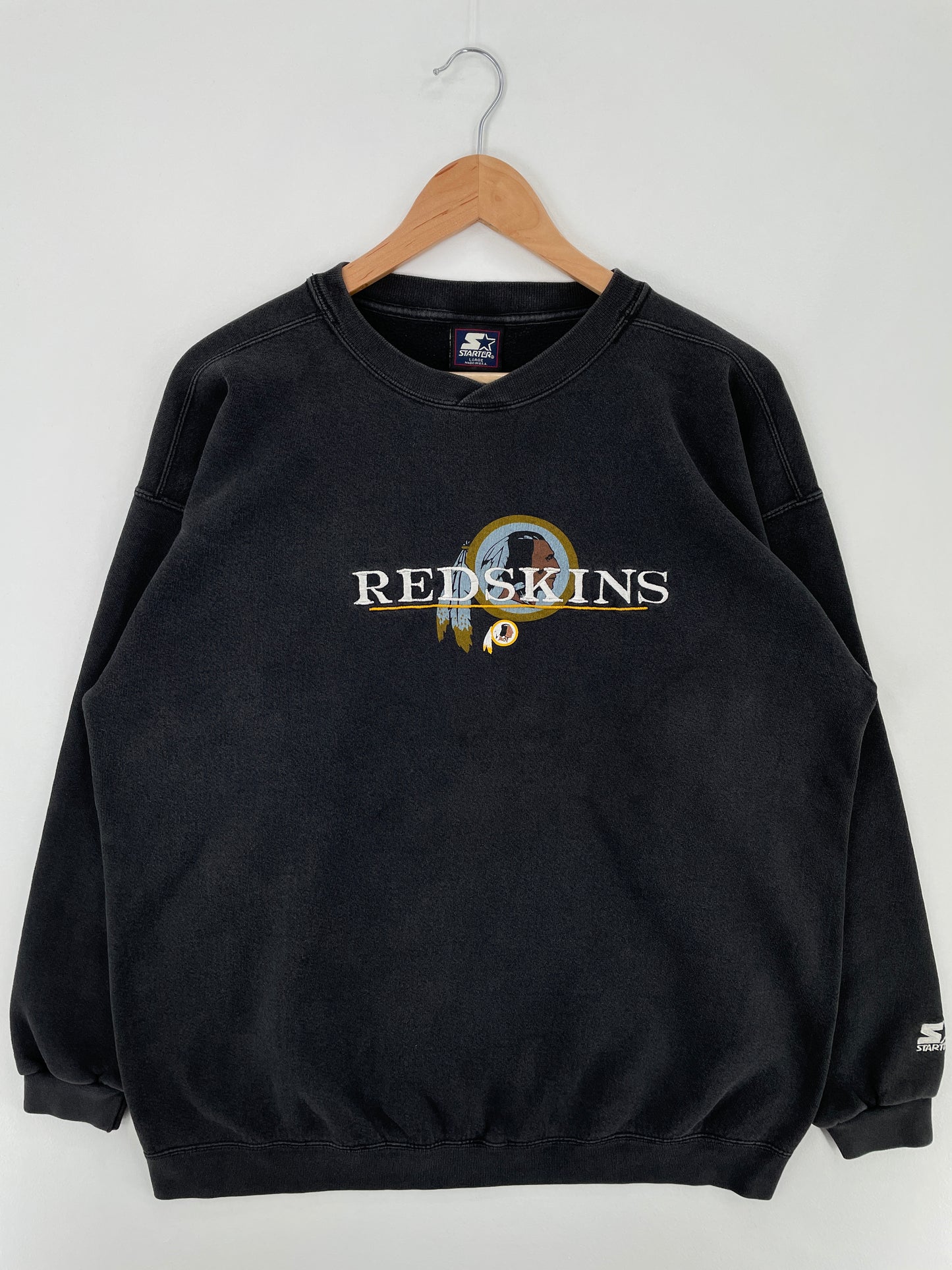 90's STARTER x WASHINGTON REDSKINS Made in USA Size L Vintage NFL Sweat-shirt / E12