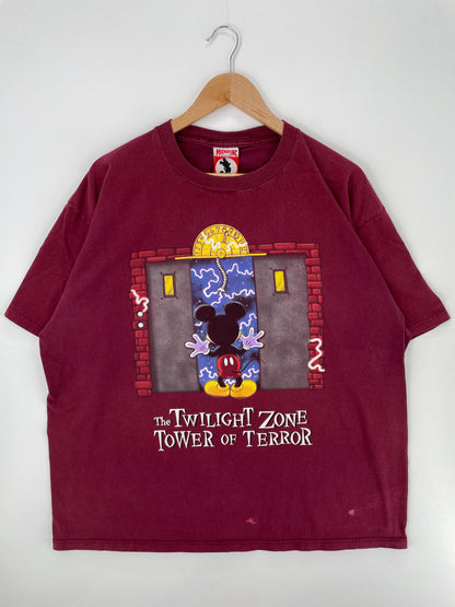 90's DISNEY MICKEY TOWER OF TERRER Made in USA Size XXL Vintage T-Shirts / A774