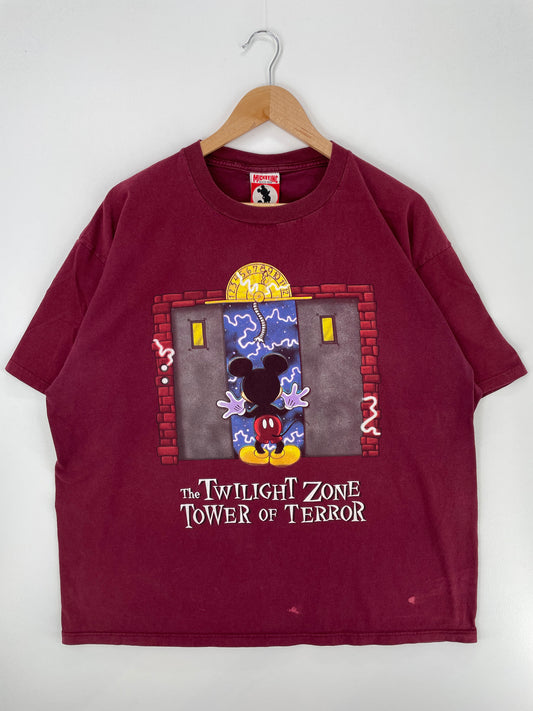 90's DISNEY MICKEY TOWER OF TERRER Made in USA Size XXL Vintage T-Shirts / A774