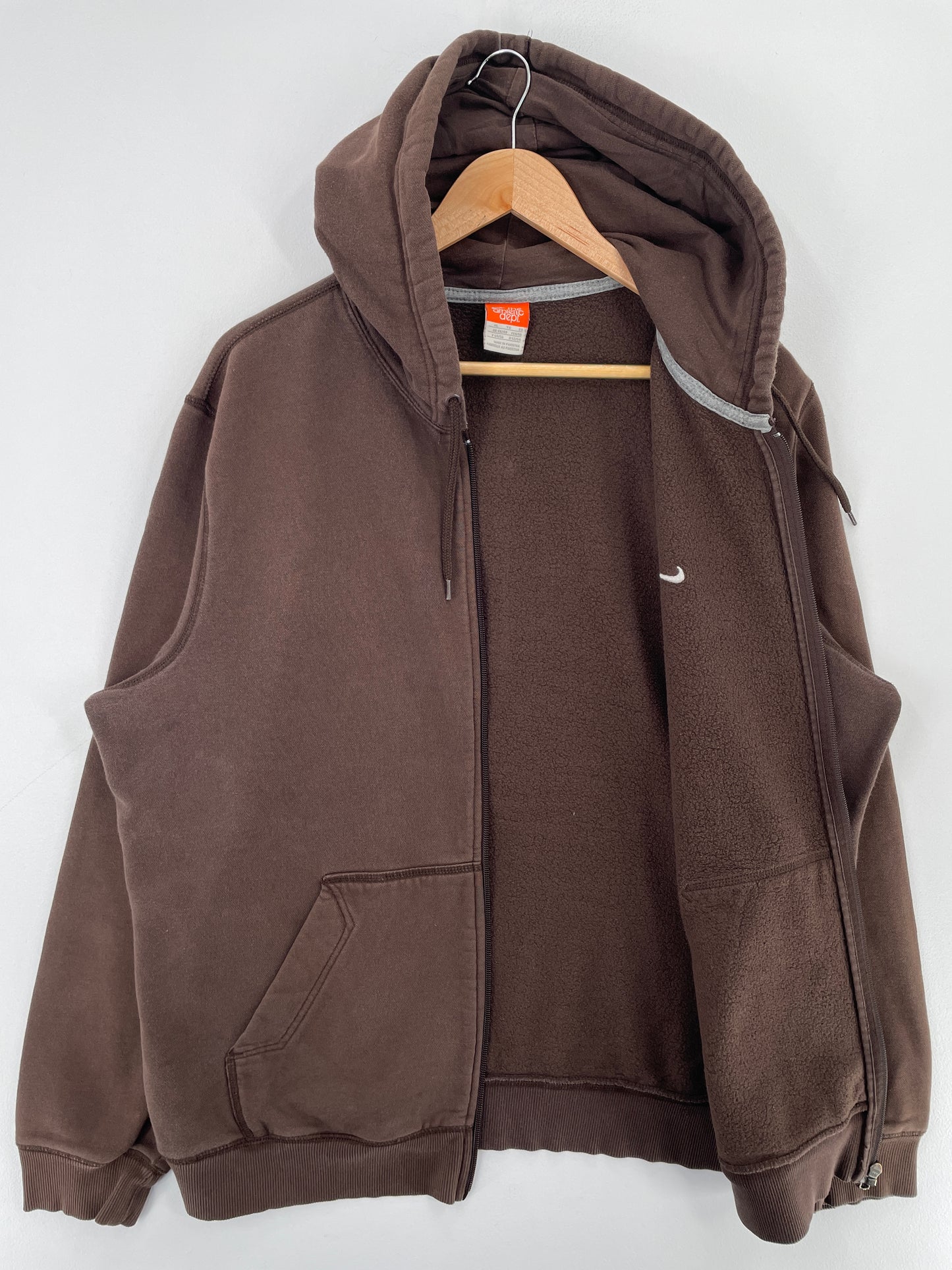 Vintage NIKE MINI SWOOSH Size XL Vintage Zip up Hoodie Sweat-shirt / E5275S