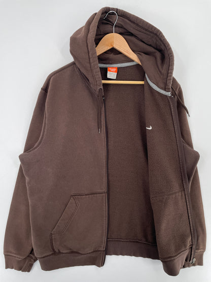 Vintage NIKE MINI SWOOSH Size XL Vintage Zip up Hoodie Sweat-shirt / E5275S