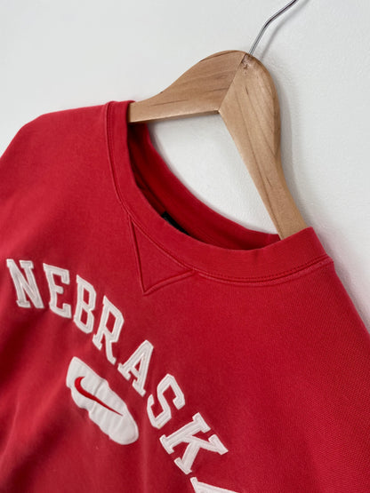 00' NIKE x NEBRASKA Size XL Vintage College Sweat-shirt / E2394S