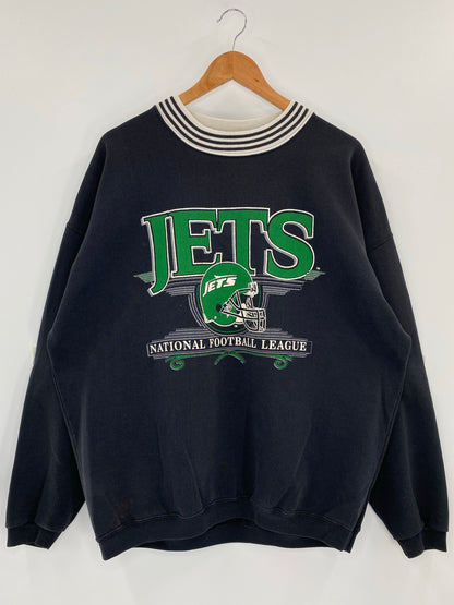 90’s NEW YORK JETS Made in USA Size XL NFL Sweat-Shirt / K4275