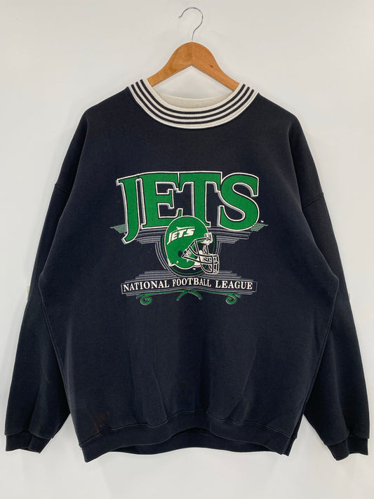 90’s NEW YORK JETS Made in USA Size XL NFL Sweat-Shirt / K4275
