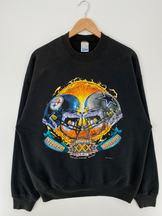 1996 SALEM x STEELERS x COWBOYS Made in USA Size XL Vintage NFL Sweat-shirt / A307