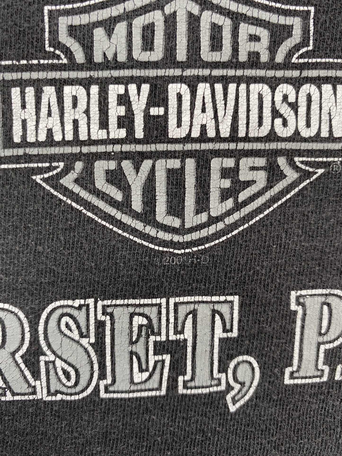 2001 HARLEY DAVIDSON PENNSYLVANIA Size M Vintage T-shirt / A7915