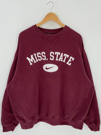 00' NIKE MISSISSIPPI Size XL Vintage Sweat-shirt / K5575