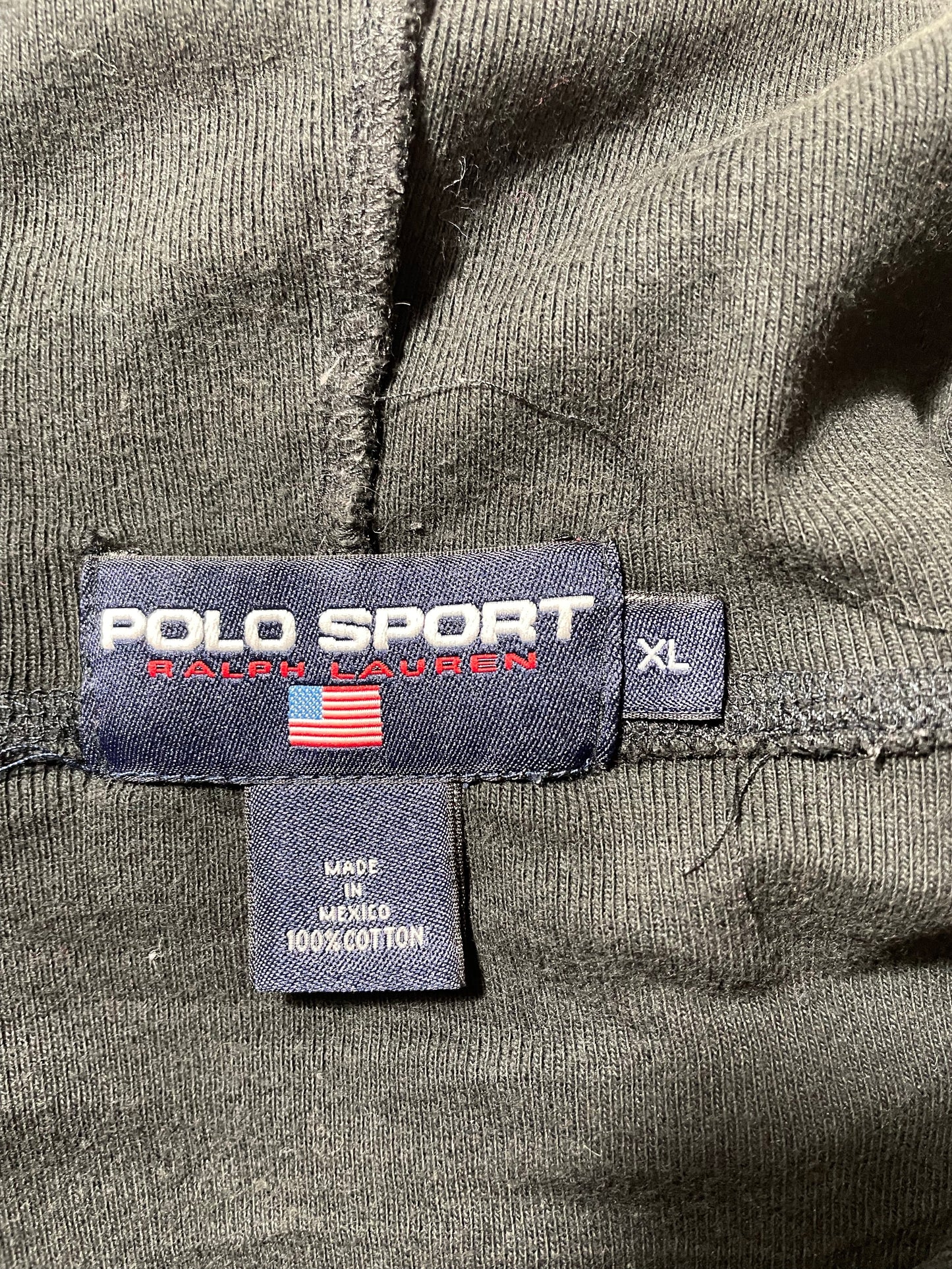 90’s POLO SPORTS Size XL Vintage Hoodie Button Down Rugby-shirt / A9983