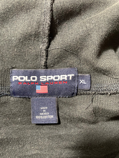 90’s POLO SPORTS Size XL Vintage Hoodie Button Down Rugby-shirt / A9983