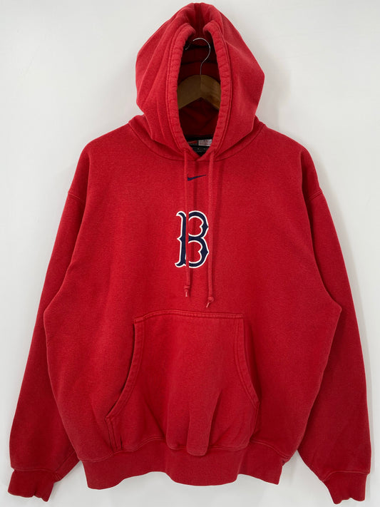 00' NIKE BOSTON RED SOX Size M Vintage MLB Hoodie Sweat-shirt  / K4253