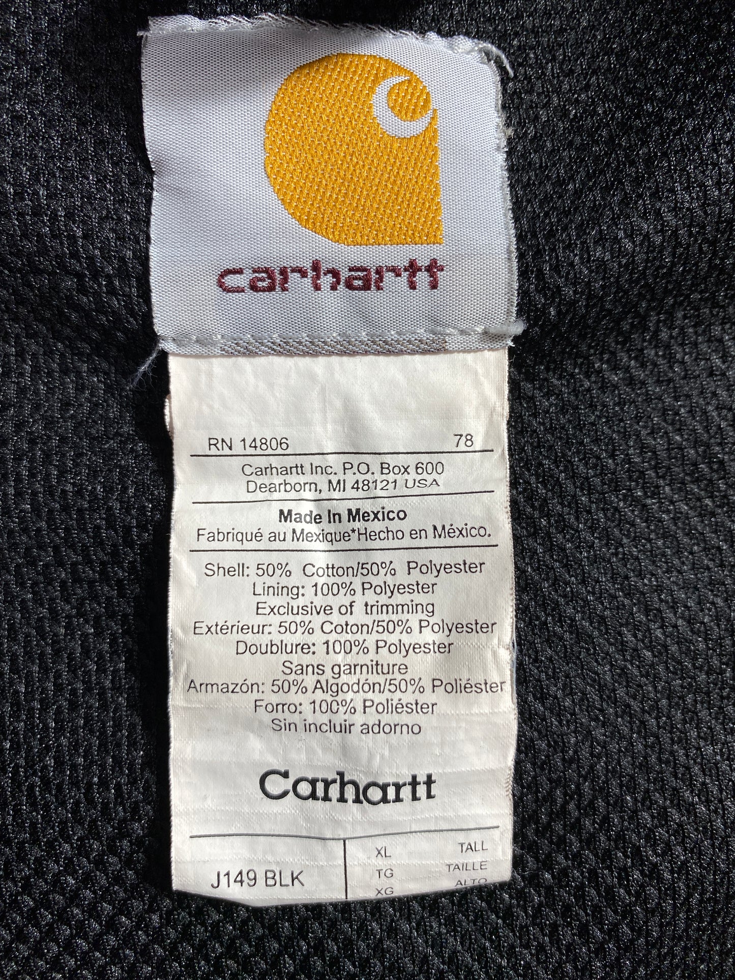 Vintage CARHARTT Size XL Double Face Zip-Up Hoodie Sweat-Shirt / A5486