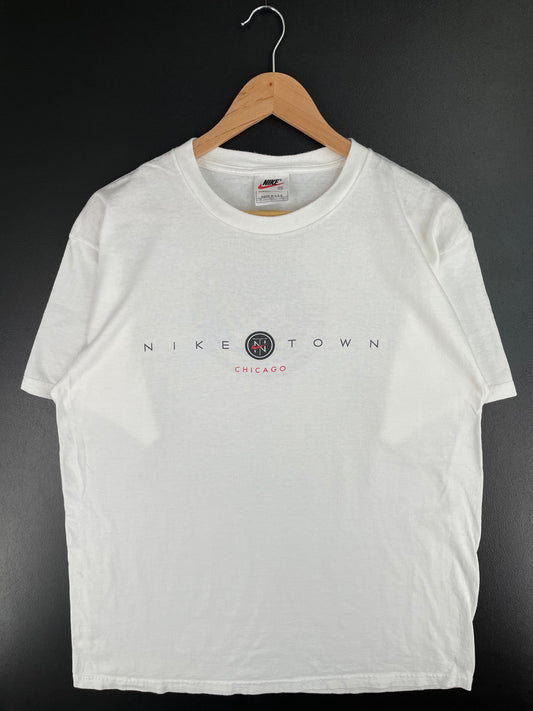 90's NIKE TOWN CHICAGO Made in USA Size M Vintage T-Shirt / A3302