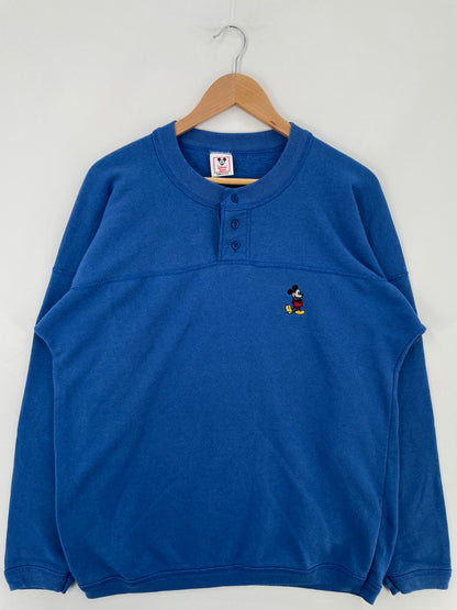80’s DISNEY MICKEY Made in USA Size XL Vintage Sweat-Shirt / E3620S