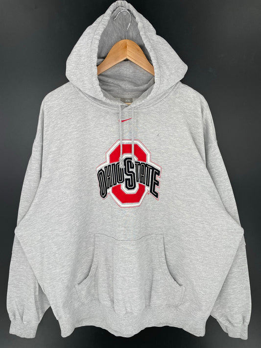 00' NIKE OHAIO STATE Size XXL Vintage College Hoodie Sweat-shirt / K9143
