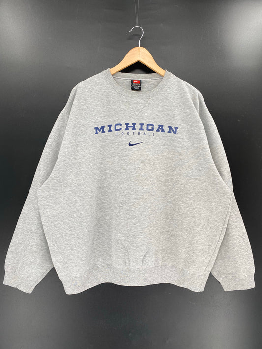 00' NIKE UNIVERSITY OF MICHIGAN Size XXL Vintage Sweat-Shirt / K6110