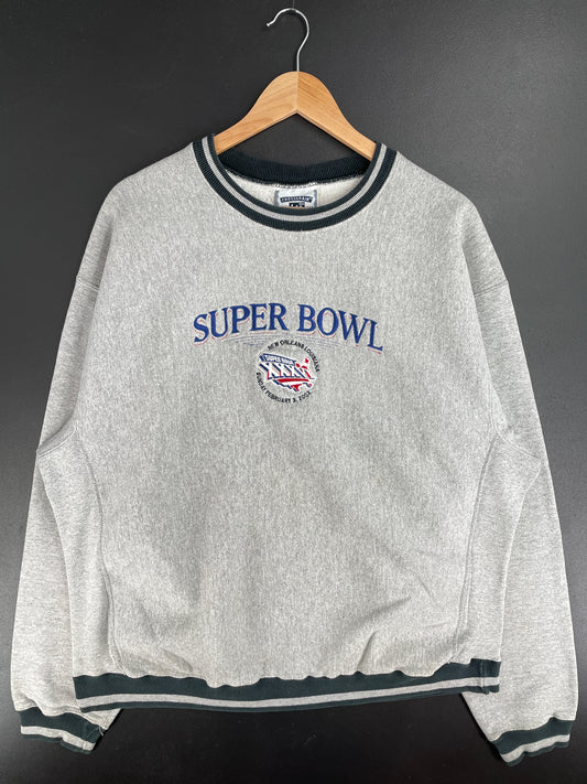 2002 NEW ORLEANS LOUISIANA SUPER BOWL Size Approx.XXL Vintage NFL Sweat-Shirt / E3033S