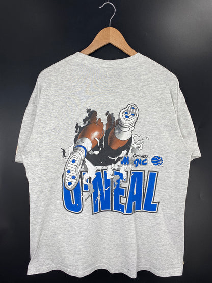 90's ORLANDO MAGIC SHAQUILLE O'NEAL Made in USA Size XL Vintage NBA T-shirt / K9850